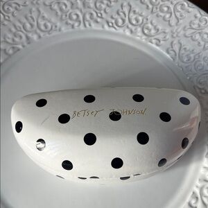 Betsey Johnson Black and White Polka Dot Sunglasses Case